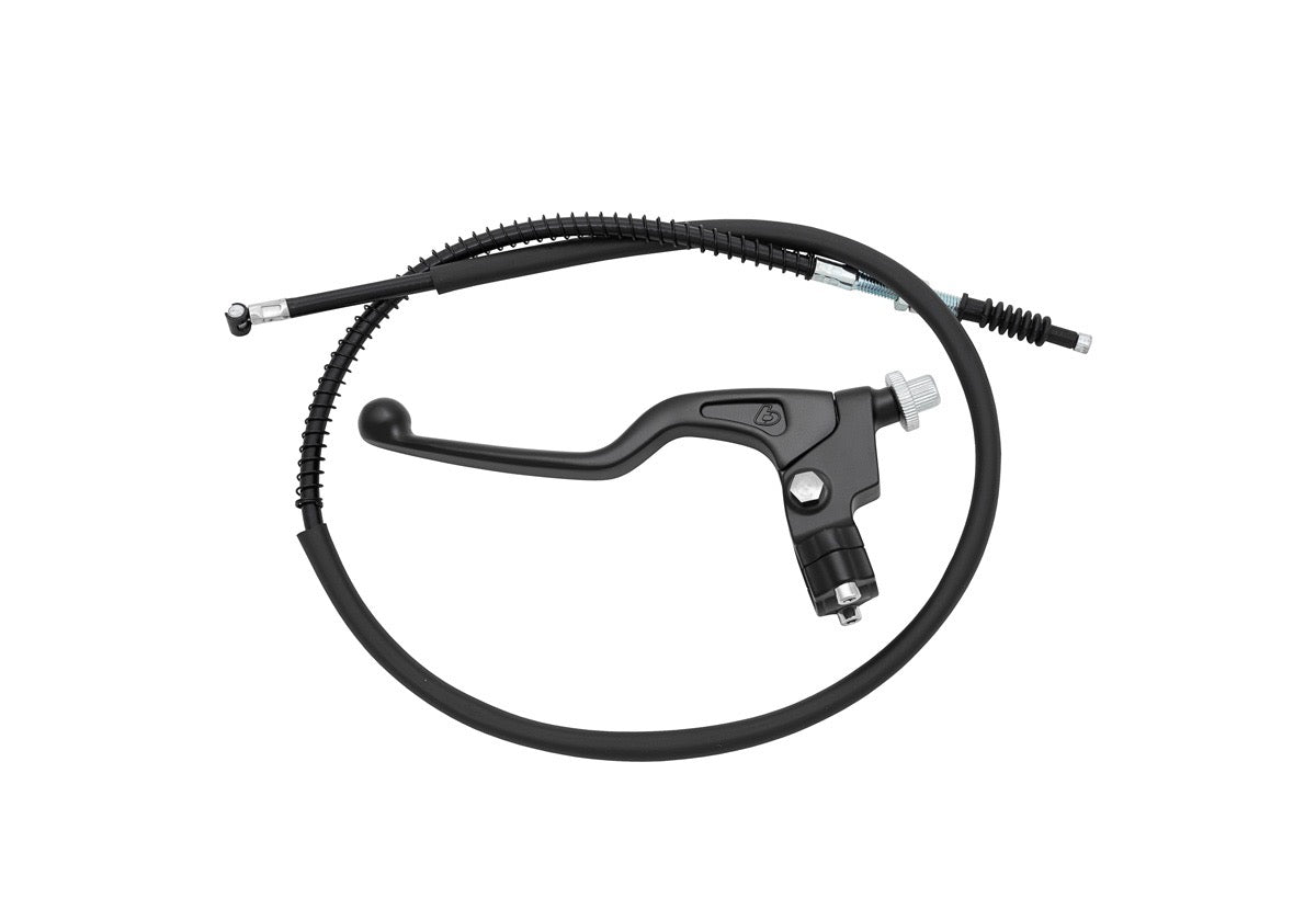 TB Parts Black Clutch Lever w/Extended Cable - TB Parts KLX110 Manual Clutch